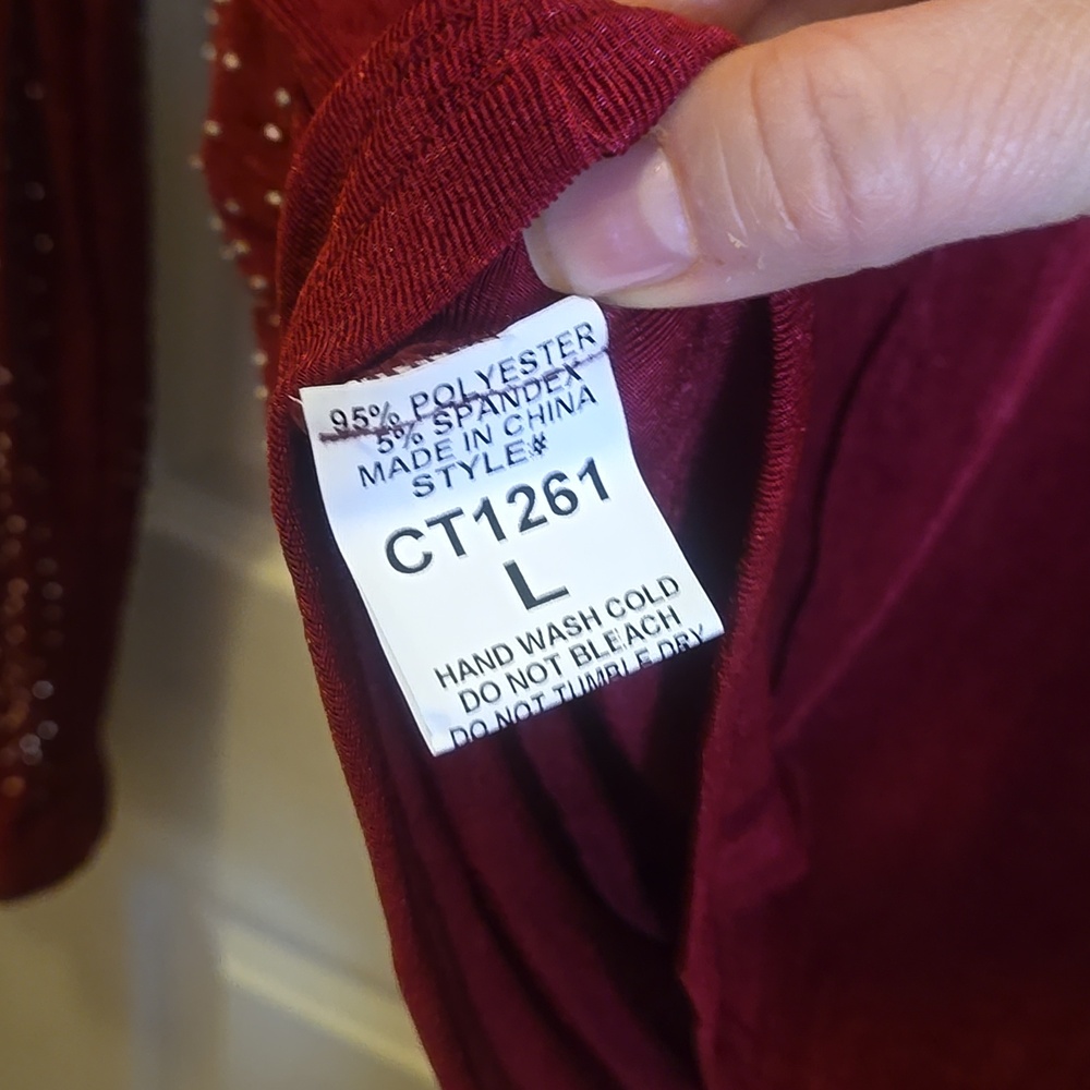 Red Sequin Blouse - Picture 7 of 7
